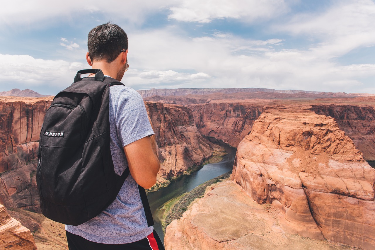 backpacker, grand canyon, horseshoe bend, gorge, backpacking, adventure, arid, canyon, cliff, desert, erosion, geology, landscape, outdoors, remote, rock, sandstone, scenic, travel, valley, man, hike, hiker, trek, nature, backpack, grand canyon, grand canyon, grand canyon, grand canyon, grand canyon, geology, backpack, backpack, backpack